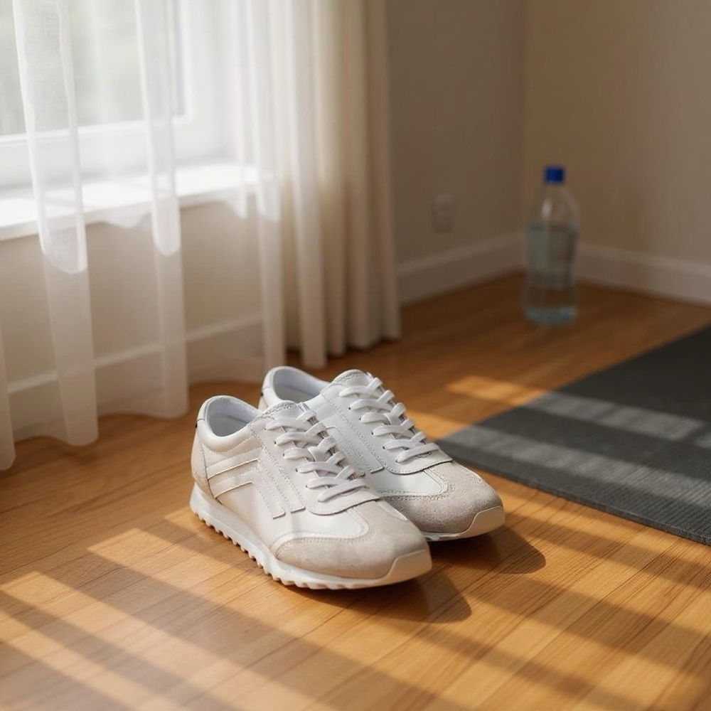 Franco Sarto Womens Matera Suede Leather Casual Sneakers SZ 9.5 M WHITE - Picture 12 of 12